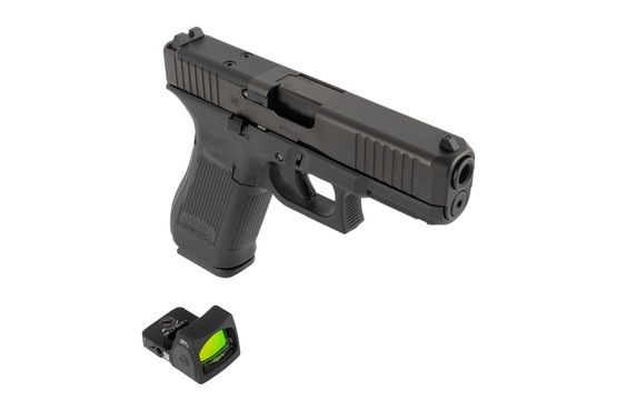 This bundle includes a GLOCK 45 Gen 5 MOS Handgun with Trijicon RMR Type 2 Adjustable LED Reflex Sight
